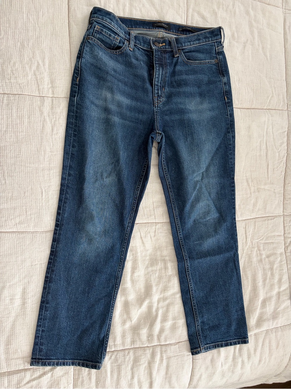 Banana Republic Straight-Leg Medium Blue Jeans